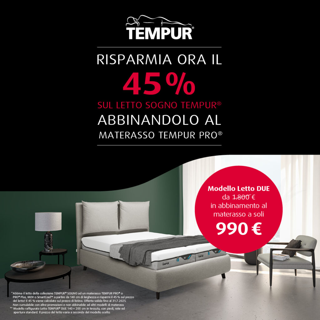 Promo Letto + materasso Tempur